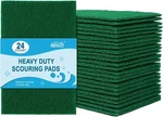 Homexcel Heavy Duty Scouring Pad, 24 Pack Green Scrubbing Pads, Dish Scrubber. Fixed Price $10.28.