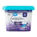 Great Value Premium Plus Dishwasher Pacs, Fresh Scent, 47 Count. Fixed Price $14.91.