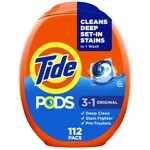 Tide Pods Laundry Detergent Pacs, 3IN1 Stain Remover, Odor Fighter, Color Pro.... Fixed Price $42.55.