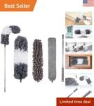 Bendable Microfiber Duster Bundle - Ideal For High Ceilings And Tight Spaces. Fixed Price $52.97.