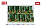 10 Pack 3M Scotch-brite Heavy Duty Hand Scrub Sponge Kitchen Bathroom Clean New. Fixed Price $12.99.