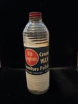 Vintage "old English" Cream Wax Furniture Polish Beehive Glass Bottle 8FL Oz 60%. Fixed Price $6.99.