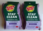 Scotch Brite Stay Clean Scrubbing Pad Rinses Non Scratch 2 Lot Of. Fixed Price $11.95.