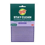 Scotch-brite Stay Clean Scrubbing Dish Cloths, Rinses And Small, Purple. Fixed Price $6.24.