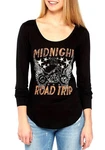 True Craft Black "midnight Road Trip" Route 75 Motorcycle Stretch Knit Scoop Tee. Fixed Price $13.05.