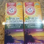 4 Pks Arm & Hammer Fresh Scentsations Island Mist Carpet Odor Eliminator, 16.3-O. Fixed Price $26.00.