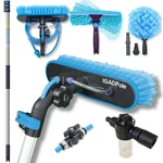 Igadpole 12 Ft Water-fed Washing Kit With Soap-dispenser, Brush, 10 Squee. Fixed Price $150.07.