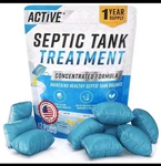 Septic Tank Treatment Pods - 12 Dissolving Packets For Clogs & Odor Control. Fixed Price $22.95.
