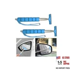 Side Mirror Squeegee - 2 Pcs Car Retractable Rearview Blue. Fixed Price $11.01.