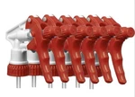 6 Pc Pack Red/white Heavy Duty Trigger Sprayer, 9- 1/4 Dip Tube 28-400. Fixed Price $14.99.