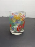 Vintage Coca Cola Multicolored Logo Rocks Glass Bar Cup 12 Ounces Coke Soda Pop. Fixed Price $11.96.
