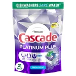 Cascade Platinum Plus Actionpacs Dishwasher Detergent 21 Count Spotless Shine. Fixed Price $23.79.