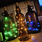 Light Up Cork Vintage Glass Clorox + Mrs Buttersworth Bottle Set Kitchen Decor. Fixed Price $32.95.