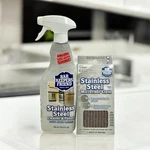Bar Keepers Friend Stainless Steel Cleaner & Polish Spray Plus Microfiber Cloth. Fixed Price $25.99.