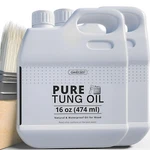 16OZ Pack Pure Tung Oil (32OZ Total) Food Grade Wood Finish Sealer With Brush. Fixed Price $37.33.