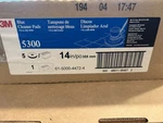 (5 Pack) 3M Cleaner Floor Pad 5300 14 Diameter Blue, 08407 New In Box Save!. Fixed Price $14.99.