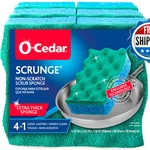 O-cedar Scrunge Non-scratch Scrub Sponge Pack Of 6 Multi-use All-purpose. Fixed Price $19.50.