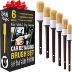 Soft Boar Hair Car Detailing Brush Set 6-PACK Scratch-free Pack(advanced). Fixed Price $37.30.