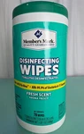 Members Mark 78 Disinfecting Wipes Fresh Scent 1 Pack. Fixed Price $8.99.