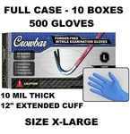 500 Nitrile Exam Glove High Risk Heavy Duty 10MIL Blue 12" Extended Cuff X-large. Fixed Price $109.99.