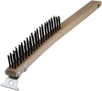Warner 13-5/8" Row, Wood Handle Wire Brush W/scraper, 3X19, Multicolor. Fixed Price $7.58.