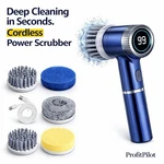 Electric Spin Scrubber Cordless Cleaning Brush 5 Heads Bathroom Tile. Fixed Price $27.99.