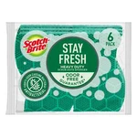 Scotch-brite Stay Fresh Sponges, Heavy Duty, Odor Free Antibacterial, 6 Scrubb. Fixed Price $13.49.