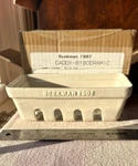 Beekman 1802 Large Ceramic Caddy Dish Farmhouse White 6.5"X 4.25"X 2" New In Box. Fixed Price $16.50.