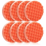 Fasmov 8 Pack 6" Buffing Polishing Waffle Pads, Orange Microfiber. Fixed Price $27.65.