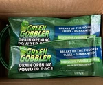 Green Gobbler Drain Clog Remover & Cleaner Powder (5 Pacs Tools). Fixed Price $19.99.