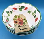 Primrose Vintage Melamine Strawberry Fields 4.5" Dessert Bowls (set Of 4) New. Fixed Price $12.99.