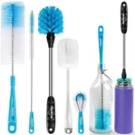5 Pack Bottle Brush Cleaning Set Long Handle Cleaner For Washing Narrow. Fixed Price $12.33.
