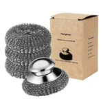 Steel Wool Scrubber, 4-PACK Stainless Pads With Handle The U.... Fixed Price $18.42.