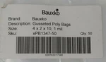 Bauxko 4 2 10" - Mil Gusseted Poly Bags, Quantity 50. Fixed Price $8.99.