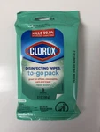 7 Of Clorox Disinfecting Wipes Go Pack, Fresh Scent Total 63. Fixed Price $10.00.