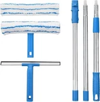 Window Cleaner With Long HANDLE(57IN), Glass Cleaning Tools Silicon Blue. Fixed Price $24.99.