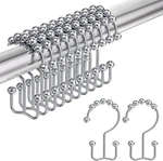Amazer Shower Curtain Hooks Rings, Rust-resistant Stainless Steel Double. Fixed Price $11.57.