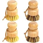 Bamboo Dish Set 4 Pcs Palm Wooden Scrubber Brushes Durable. Fixed Price $16.81.