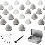 60 Pieces 1/2 Inch Stainless Steel Mesh Clean Screens With Tapered Design, 0..... Fixed Price $13.23.