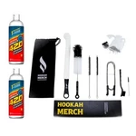 2 Bottles Of Formula Cleaner With Hookah Cleaning Kit Metal Glass. Fixed Price $38.99.