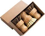 Palm Pot Brush- Bamboo Round 3 Packs Mini Dish Natural Scrub White. Fixed Price $20.99.