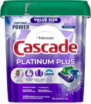 Cascade Platinum Plus Dishwasher Pods, Detergent 62 Count (pack Of 1). Fixed Price $34.99.