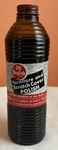 Vintage 8 Oz. Brown Ribbed Glass Bottle Old English Furniture Polish Advertising. Fixed Price $12.00.