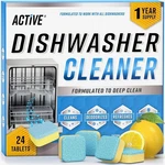 Dishwasher Cleaner And Deodorizer Tablets - 24 Pack Deep Cleaning Descaler Pods. Fixed Price $34.99.