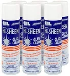 Hi Sheen Glass Cleaner - Pack Of 6 Cans. Fixed Price $81.95.