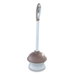 Quickie 360MB Toilet Plunger W/ Caddy, 16" Handle, White/taupe. Fixed Price $24.64.