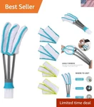 Blind Duster, Window Cleaner Brush With 5 Microfiber Sleeves, Cleaning.... Fixed Price $22.62.