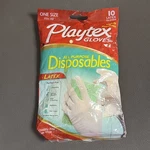 Playtex Disposable Gloves Package Of 10 Latex. Fixed Price $13.85.