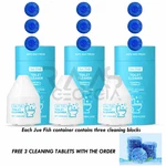3PCS-JUE Fish Toilet Cleaning Solid Bubble Block Automatic Bowl Cleaner. Fixed Price $39.99.