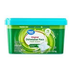 New Great Value Automatic Dishwasher Pacs, Fresh Scent, 78 Count. Fixed Price $14.97.